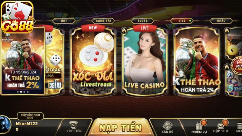 Đôi chút về Live casino Go88