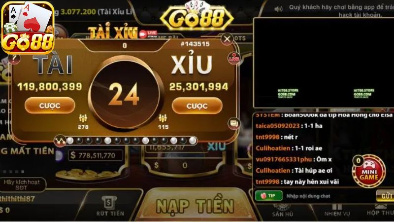 Lý do vì sao nên tham gia vào game tài xỉu tại GO88